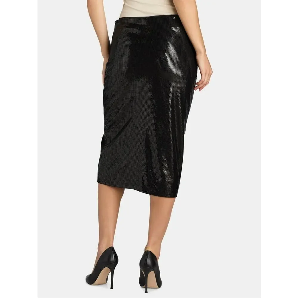 Time & Tru Women’s Black Sequin Skirt Size XS NWT